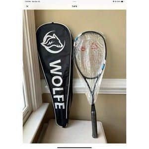 Wolfe Graphite Squash Racquet 140g Weight One Size, PreStrung with Bag New